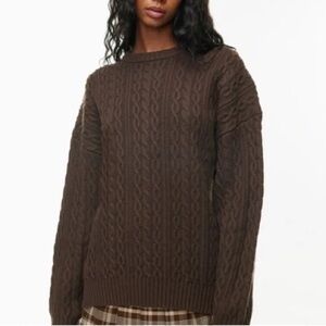 Aritzia Peggy Sweater - Dark Brown